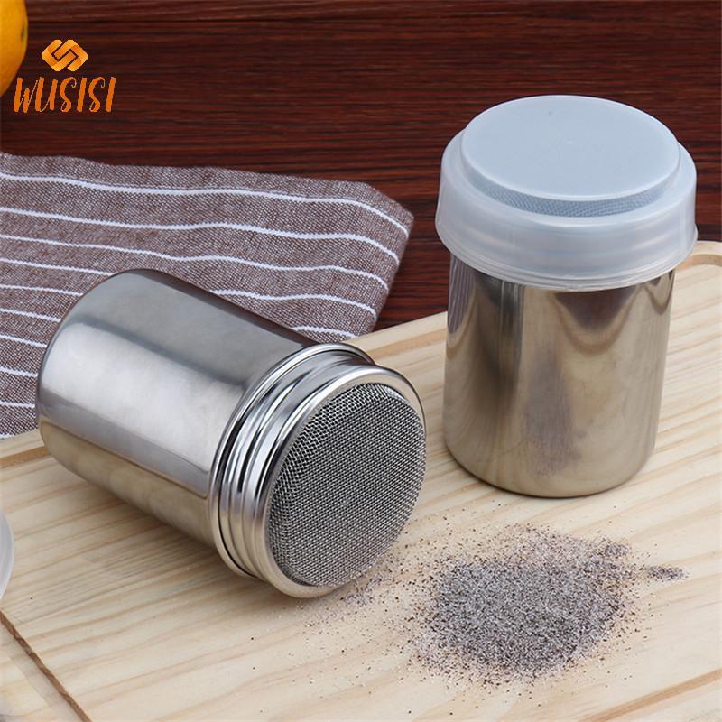 [WUSISI] Bình lắc sô cô la bằng thép không gỉ Bột đường Bột ca cao Máy pha cà phê MỚI