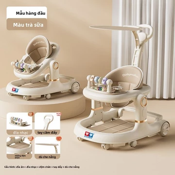 Xe tập đi cho bé, xe tập đi chống lật, xe hỗ trợ đi bộ có thể đẩy