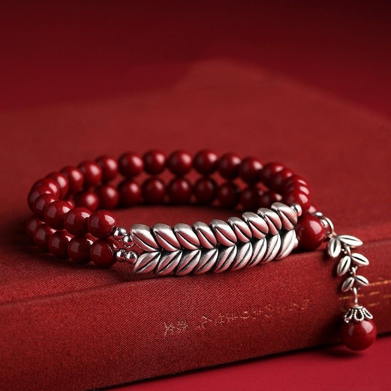 Cinnabar Vòng Tay Phong Cách Hàng Năm Bạc Nguyên Chất Năm Tuổi Phong Cách Hòa Bình Bùa Năm Rồng Vòng Tay 26.3.19