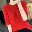 Áo thun ngắn tay kiểu Pháp cổ tròn, thời trang mới cho mùa hè dành cho nữ
