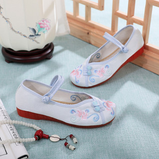 Qirong Sản Phẩm Mới Giày Vải Truyền Thống Cổ Hanfu Giày Thạch Đế Phong Cách Dân Tộc Thêu