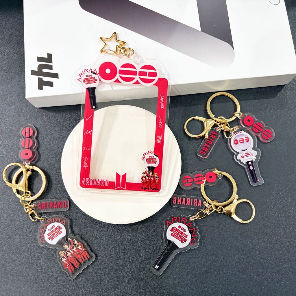 Kpop Idol BTS ARIRANG Hộp đựng thẻ ảnh Acrylic Móc khóa móc khóa