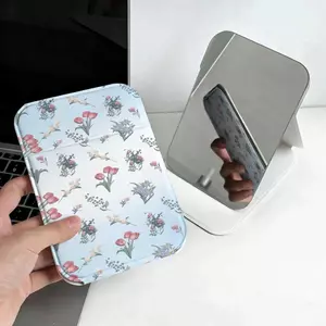 Xanh da trờicolor Gương Trang Điểm Gập Đa Năng, Phù Hợp Dùng Văn Phòng Du Lịch