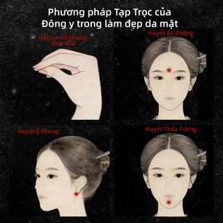 Con lăn massage mặt nâng cơ bấm huyệt bằng sừng cừu tự nhiên, giúp giảm mỏi mắt, làm mờ quầng thâm.