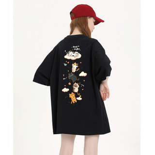 HIIXIIVI Mùa Hè Phong Cách Hàn Quốc Nữ Rời Thường Ngày 100% Cotton Áo Thun Nữ Tay Ngắn Unisex Rời Plus Kích Thước Tee Đồ Họa In Hình Áo