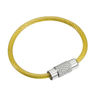 8 Chiếc Dây Móc Khóa Móc Khóa Vòng Cáp Cho Túi Xách Dây Kéo PVC Phủ Thép Không Gỉ
