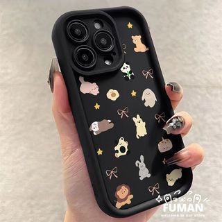 Ốp điện thoại màu trơn hình động vật hoạt hình cho Redmi K80 K70 K70E K60 K60E K50 K50i K40 K40s K30 K20 Pro Ultra Gaming Vỏ đơn giản Bảo vệ ống kính hoạt hình Vỏ mềm chống rơi