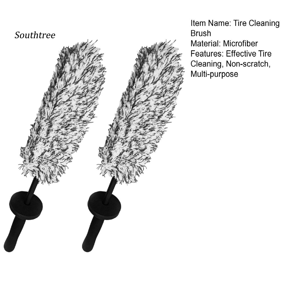 SOU _ Bàn chải lốp làm sạch bánh xe ô tô 42cm Bàn chải bánh xe ô tô sợi nhỏ – Dụng cụ làm sạch vành lốp bằng sợi tổng hợp mềm Dụng cụ rửa xe đa chức năng cho lốp dễ dàng cho khu vực Đông Nam