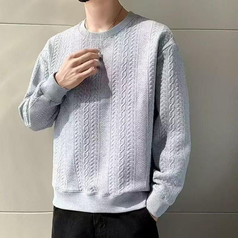 Mùa Thu Đông - Áo Len Cừu Nam Cổ Tròn Phong Cách Hàn Quốc