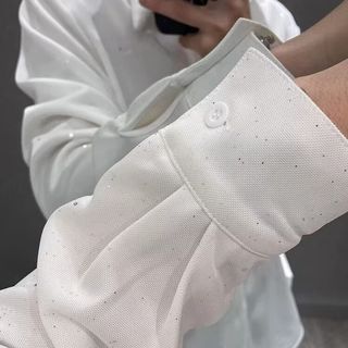 Áo sơ mi nam in hình ngôi sao lấp lánh, phù hợp xu hướng thời trang