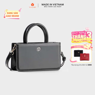 Túi Yuumy ( Thời trang nữ phối quai xách size 21 - Túi đeo chéo da Smooth YN288 )