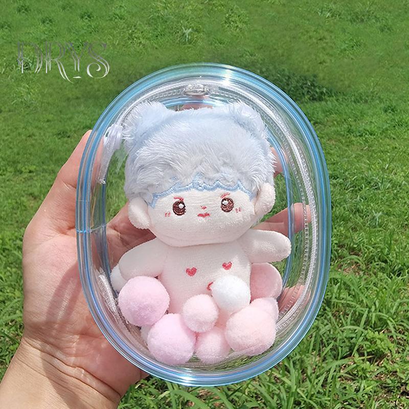 Túi bảo quản búp bê 10cm trong suốt bằng PVC, cotton - Phù hợp cho búp bê anime và hoạt hình mới