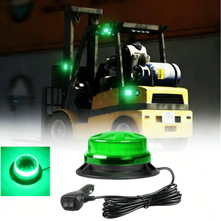 Đèn cảnh báo nhấp nháy LED 12V-24V màu xanh lá cây, đế từ tính, cảnh sát khẩn cấp cho ô tô SUV