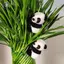 HFTOY Kawaii Panda Sang Trọng Đồ Chơi Búp Bê Động Vật Mềm Gấu Trúc Kẹp Ôm Rèm Kẹp Đồ Chơi Búp Bê ~
