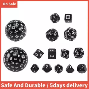 Bộ xúc xắc DND đa diện hoàn chỉnh 15 món Bộ xúc xắc hình cầu D3-D100, Bộ xúc xắc 100 mặt để chơi trò chơi trên bàn