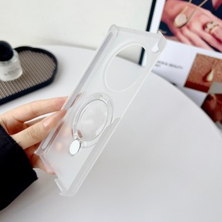 Bản lề từ tính Vỏ cứng mờ cho OPPO Find N6 N5 N3 N2 Vỏ nhẫn có giá đỡ xoay Vỏ chống sốc