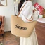 Túi Tote Nữ COSCOVED, Túi Đi Biển Dệt Phong Cách Hàn Quốc, Giỏ Màu Trơn Bền Đẹp Túi Xách Dây Cotton Dung Tích Lớn Mùa Hè