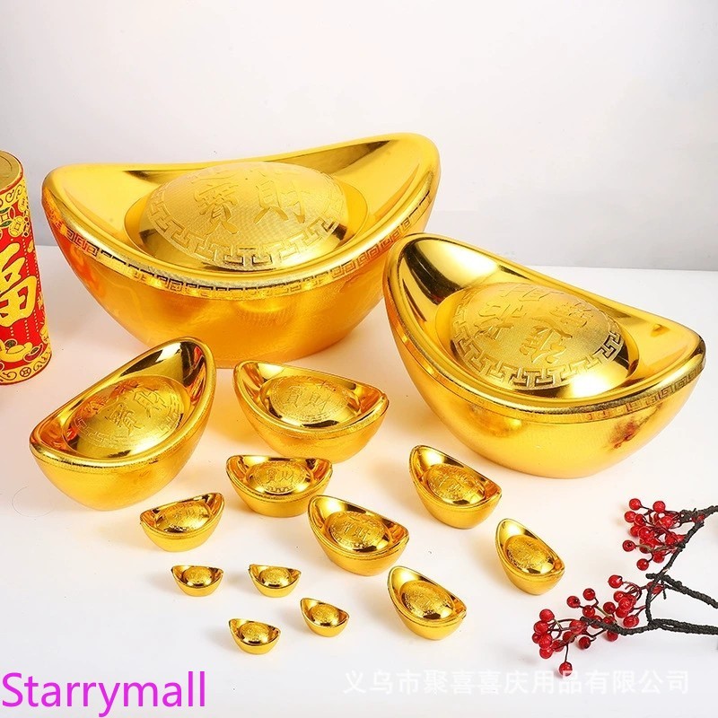 Mới Rỗng Mô Phỏng Thỏi Vàng May Mắn Thu Hút Yuanbao Chống Đỡ Trang Trí Lễ Hội Mùa Xuân