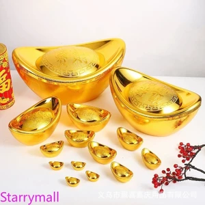 Mới Rỗng Mô Phỏng Thỏi Vàng May Mắn Thu Hút Yuanbao Chống Đỡ Trang Trí Lễ Hội Mùa Xuân