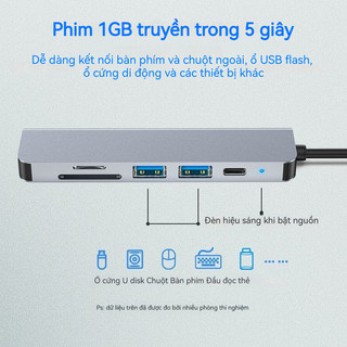 Trạm nối HUB Type C cho macbook Pro M4 M3 M2 M1 Air 13 15 inch 4K HDMI PD 100W USB 3.0