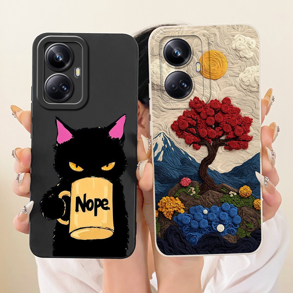 Dành Cho Realme 10 Pro Plus RMX3687 RMX3686 Dành Cho Realme 10 Pro + Ốp Lưng Silicon Thời Trang Sang Trọng Mát Kawaii Vỏ Sơn Dễ Thương