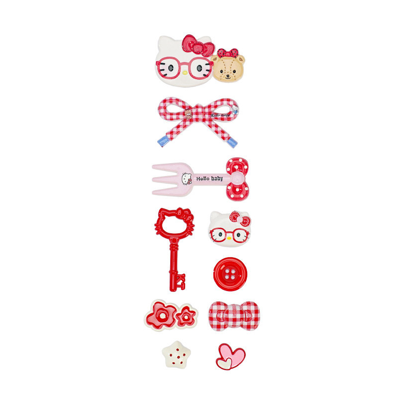 Phụ Kiện Giày Lỗ Dễ Thương Hellokitty Nơ Giày Hoa Thích Hợp Cho crocs Khóa Giày Có Thể Tháo Rời Khóa Giày Lỗ Khóa Giày Busch Khóa Giày Zhibixing ins Giày Hoa