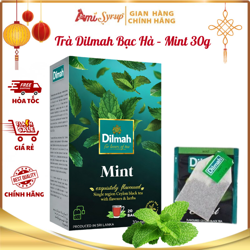 Trà Dilmah Bạc Hà Mint Tea 30g (1.5g x 20 túi), Hương Trà Thanh Mát Thư Giãn Đậm Vị Bạc Hà