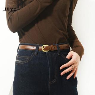 LUImo Dây Da Cho Nữ Khóa Kim Loại Dây Thắt Lưng Nhân Quả Đơn Giản Thắt Lưng Nữ Quần Jean Quần Trang Trí Dây Thắt Lưng Quà Tặng SBS