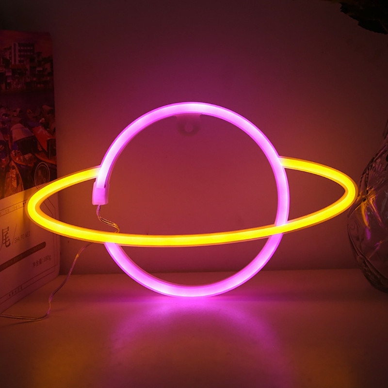 Đèn Led Neon đa dạng kiểu dáng, nhiều màu sắc, trang trí phòng ngủ, bàn học, treo tường Đèn Led Neon