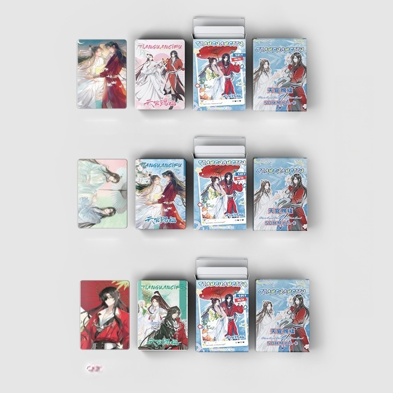 50-92 Chiếc Manga Manhwa Heaven Official 's Blessing Laser Holographic Lomo Cards Grand master of Demonic tu luyện Photocards San Lang Hua Cheng Hologram Bưu Thiếp YM