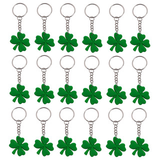 18pcs Cute Lucky clover Keychains women Fashionable decoration Wallet bag Accessories Keyring Clover， Holiday Party  S