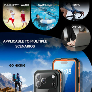 Mùa Hè Bơi Dưới Nước 5M Underwater Waterpoof Phone Case Chống Sốc Ốp Lưng Điện Thoại for iPhone 17 Pro Max Air Từ 360 Ốp Lưng Có