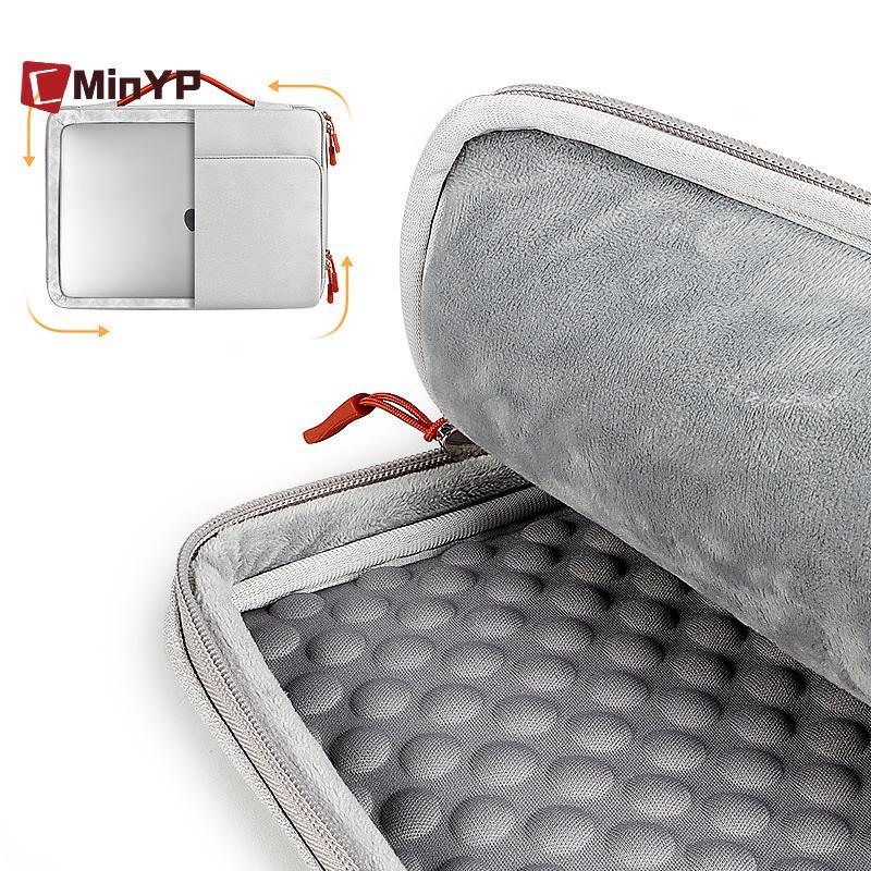 CMinYP Túi đựng máy tính xách tay cầm tay 360 độ Shoproof Chuyến đi công tác Túi máy tính dành cho nam và nữ vinh quang
