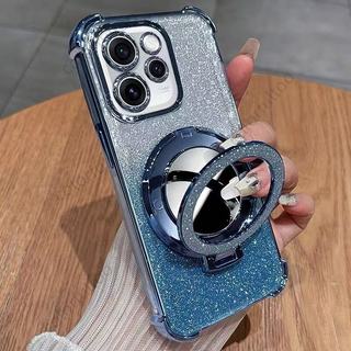 Vỏ Oppo Reno16F Cho Oppo Reno 16 15 Pro Max Mini 15FS Reno15Pro 16Pro 16FS 5G Vỏ Điện Thoại Mềm Lấp Lánh Trong Suốt Gương Giá Đỡ Vòng Từ Tính Giá Đỡ Túi Khí Bảo Vệ
