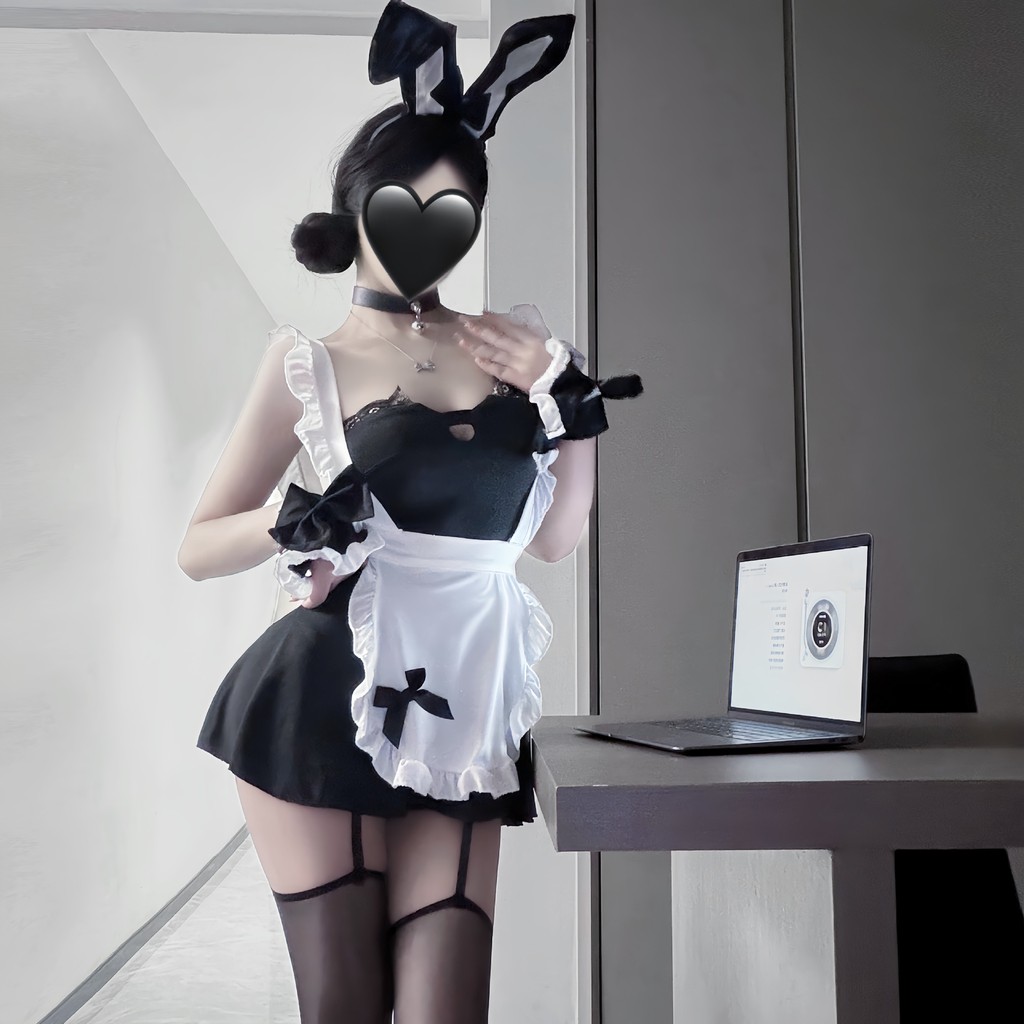 Đồ lót gợi cảm hai chiều Gothic hầu gái cho cosplay