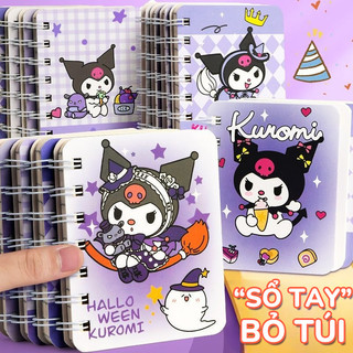 Sổ tay A6 kẻ ngang cute phong cách hoạt hình, sổ lò xo mini đáng yêu cho học sinh, tiện mang theo mỗi ngày