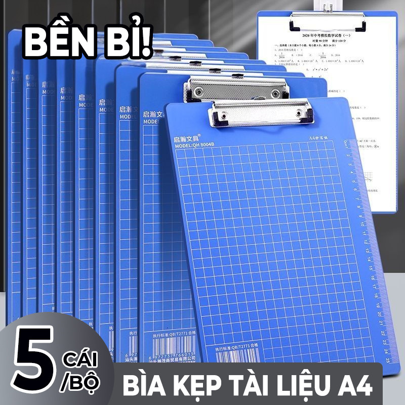 Kẹp tài liệu văn phòng và học sinh, kẹp hồ sơ tài liệu A4/A5 bằng bìa cứng chắc chắn, dễ sử dụng