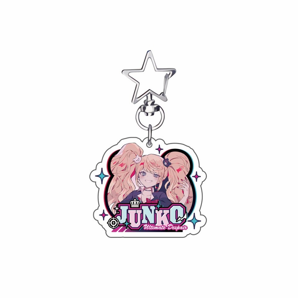 Anime Game Danganronpa Acrylic keychains keyring Stand Model Yasuhiro Taeko Kirigiri Kyouko Monokuma Cosplay Bag Gifts