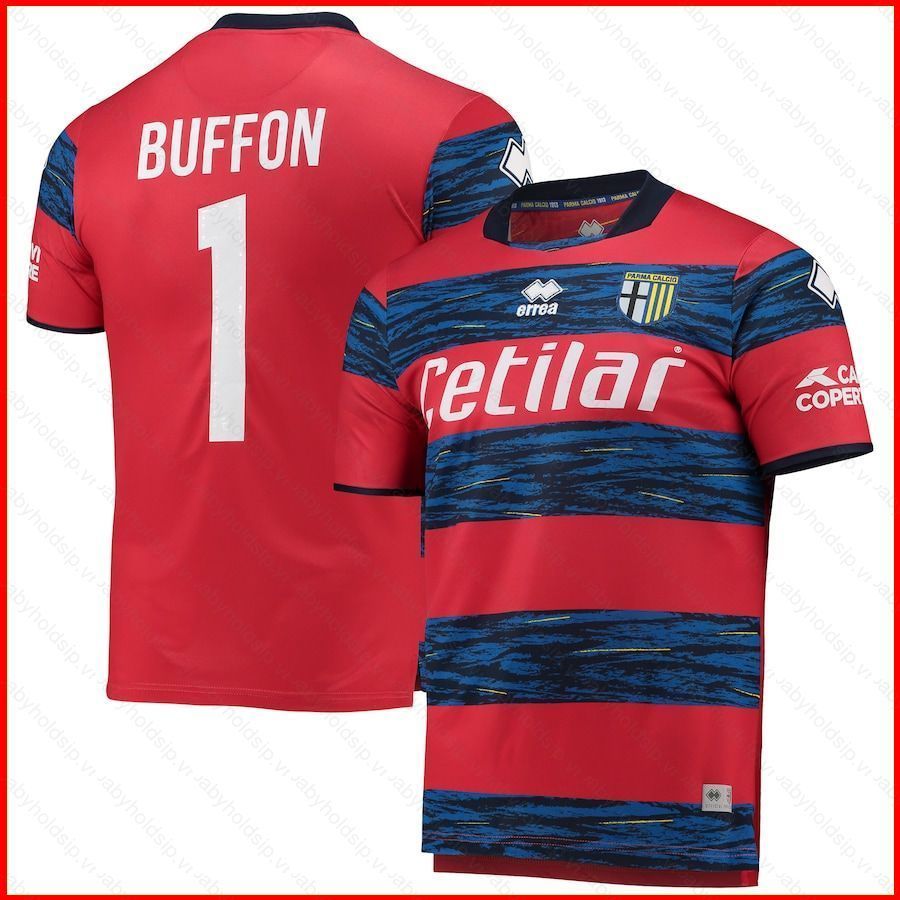 Áo Thun Bóng Đá Parma Calcio Edisi Buffon, Tay Ngắn Cho Thủ Môn, Phù Hợp Unisex và Plus Size