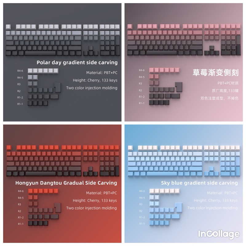 Nút bàn phím cơ - Keycap PBT New : Polar Gradient Mario Samurai Sakura Metal Heart ,... hàng new 100% | BigBuy360 - bigbuy360.vn