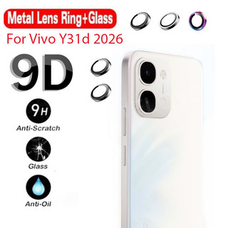 Bảo Vệ Màn Hình Cho Vivo Y31d Y31 5G 4G 2026 Định Vị Kim Loại Camera Mặt Sau Bảo Vệ Ống Kính Kính Cường Lực Bảo Vệ Chống Trầy Xước Vòng Bao Phim
