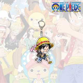 Anime One Piece Trafalgar Law Charlotte Katakuri Nico Robin Nami Chopper Usopp Acrylic Key Chains Keyrings Pen