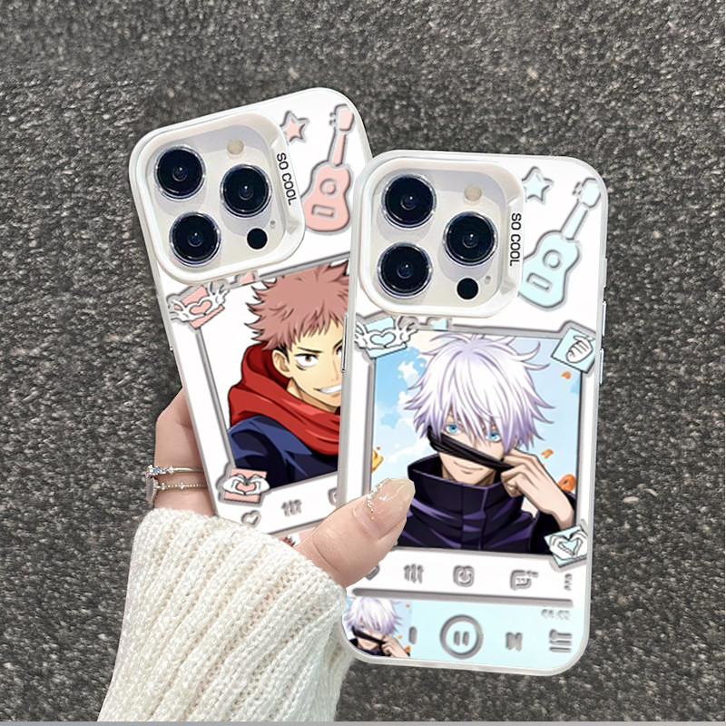 Ốp Lưng Điện Thoại iPhone 14 Plus 13 12 Pro Max Mini Shell Matte Anime Jujutsu Kaisen Cứng Laser IMD