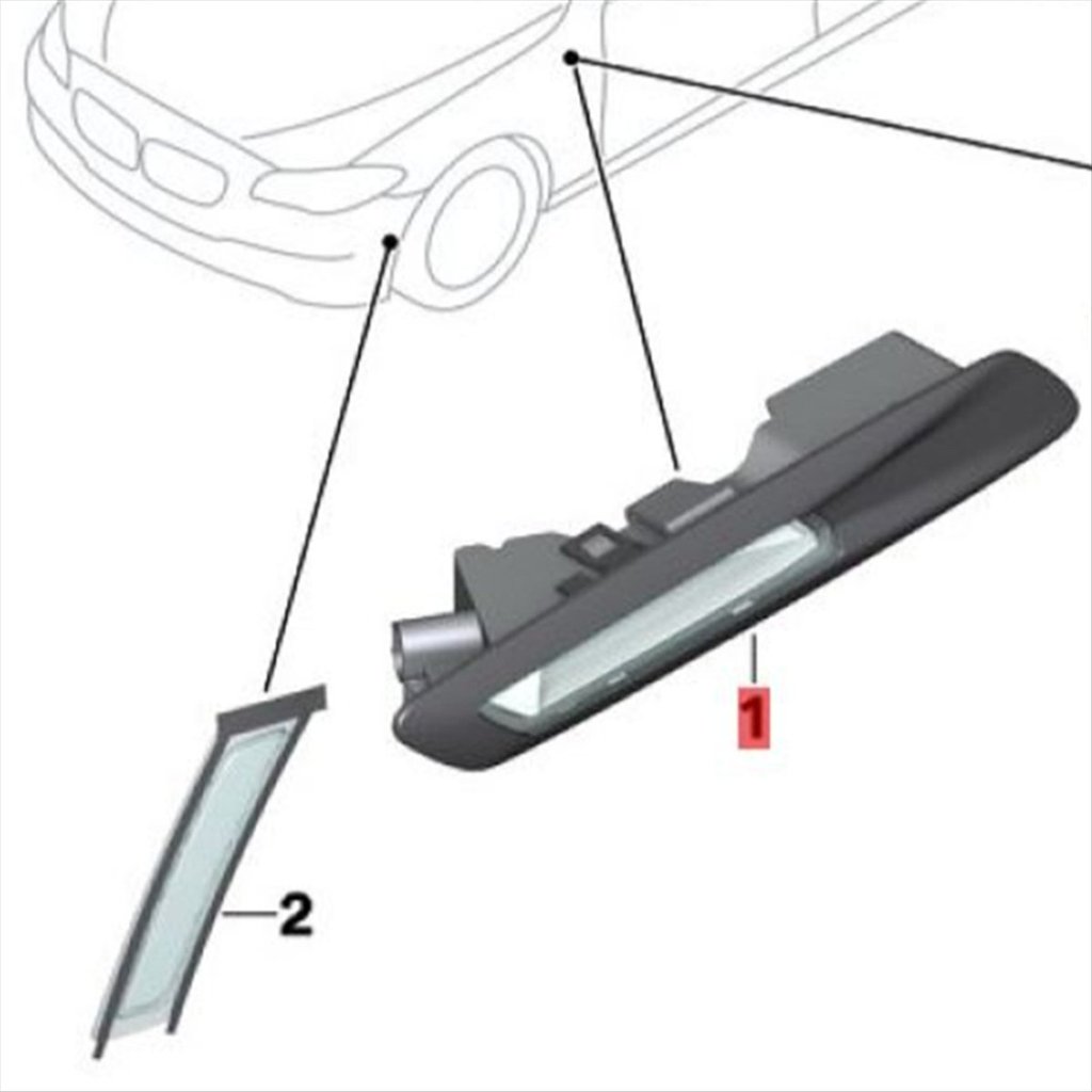 1 Cặp Đèn LED Bên Đánh Dấu Đèn Biến Tín Hiệu Cho F10 F11 F18 550i 535i 528i Sedan 11-2013 63137154167,63137154168A