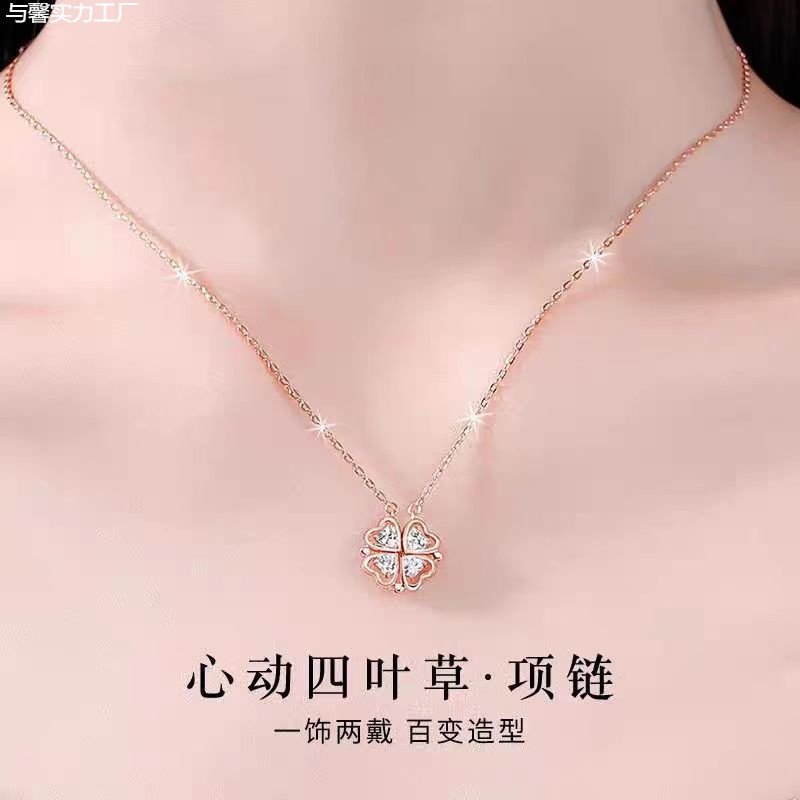 Vòng cổ nữ cỏ ba lá bạc S999