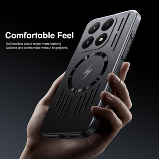 Từ Tính Siêu Mỏng Tản Nhiệt Dành Cho XIAOMI 15T Pro Sạc Không Dây Sơn Kim Loại Cứng PC Cho MI15T Pro