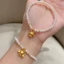 Cát Vàng Sanrio Series Vòng Cổ Mặt Dây Chuyền Màu Vàng Phụ Kiện Tai Lớn Chó Kuromi Dễ Thương Mặt Dây Chuyền Trang Sức Nam Nữ