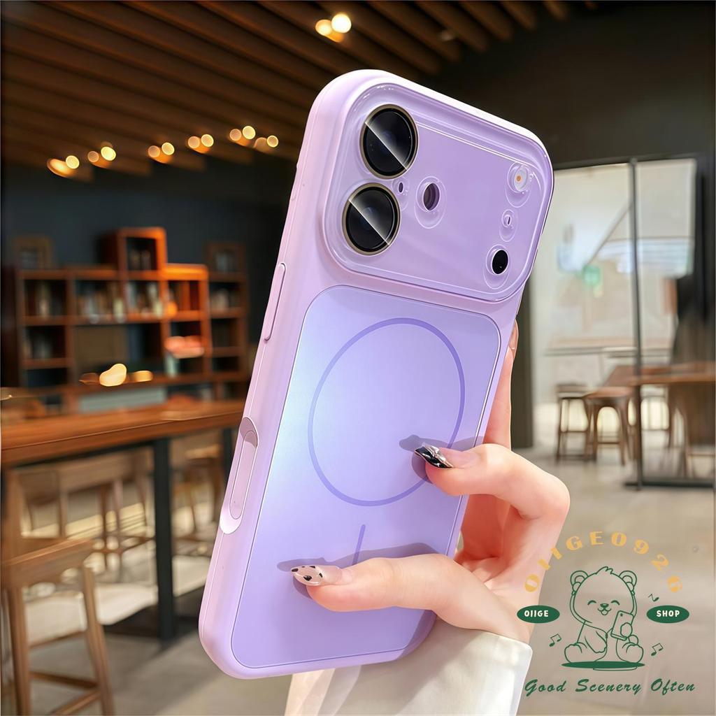 【 Ốp lưng iPhone17 】 Vỏ điện thoại từ tính mờ AG Nano Silicone iphone17 Pro Max 16 15 cho vỏ iPhone Vỏ mềm silicon TPU chống sốc