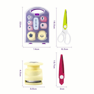 ARTISANU DIY Puncher Craft Set, Nhựa có hộp lưu trữ Bộ hình dạng đục lỗ thủ công cho trẻ em, các dự án DIY kích thước nhỏ sáng tạo Hướng dẫn sử dụng đục lỗ cho trẻ em từ sáu tuổi trở lên