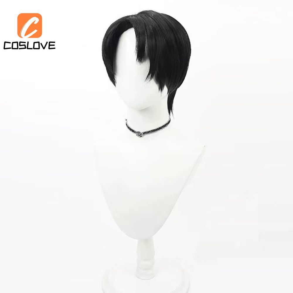 Tóc giả ngắn thẳng đen - Phụ kiện cosplay cho nhân vật trò chơi Thư Viện Của Ruina Roland